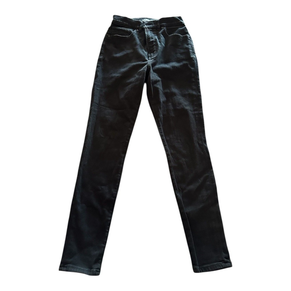 Express Girls Black Jeans 5 Pocket Skinny‎ Size 4R Super High Rise Stretch EUC